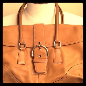 Coach tan handbag